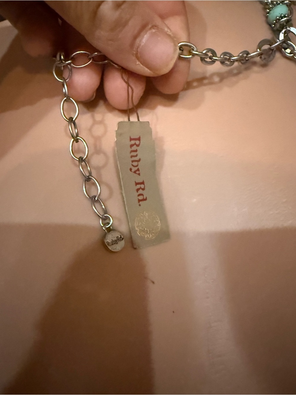 Ruby Rd. Turquoise and Lime Multi-Strand Statement Necklace - Picture 9 of 10